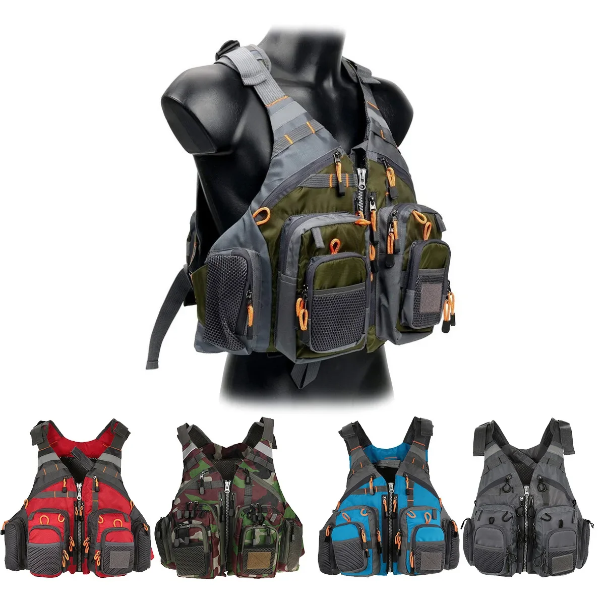 Fishing Vest Jacket - Adjustable Fishing Vest Breathable Multiple Pockets