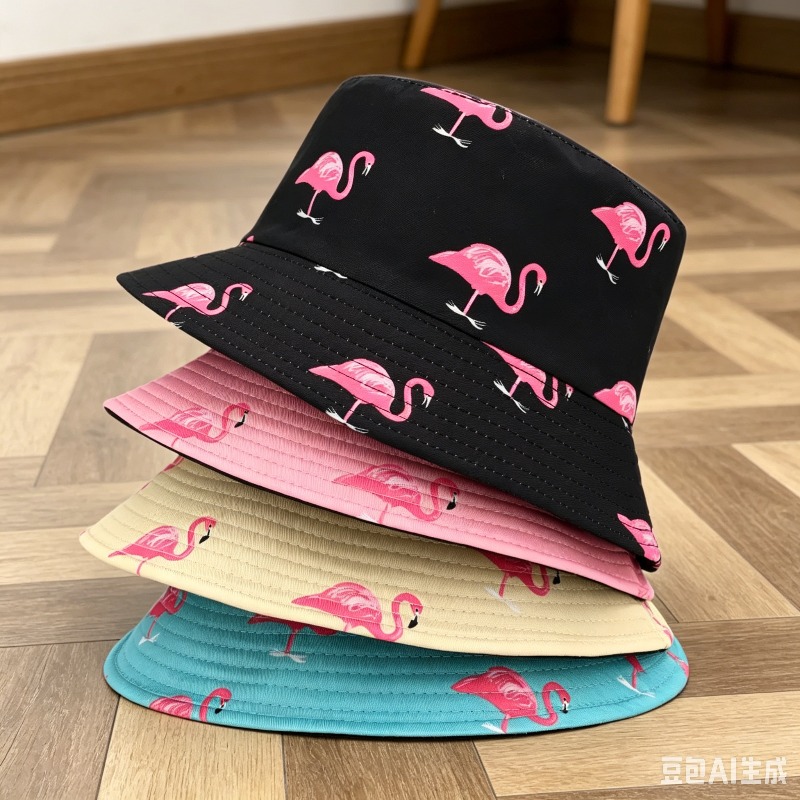Fishing Equipment Stores - Flamingo Print Panama Women Men Summer