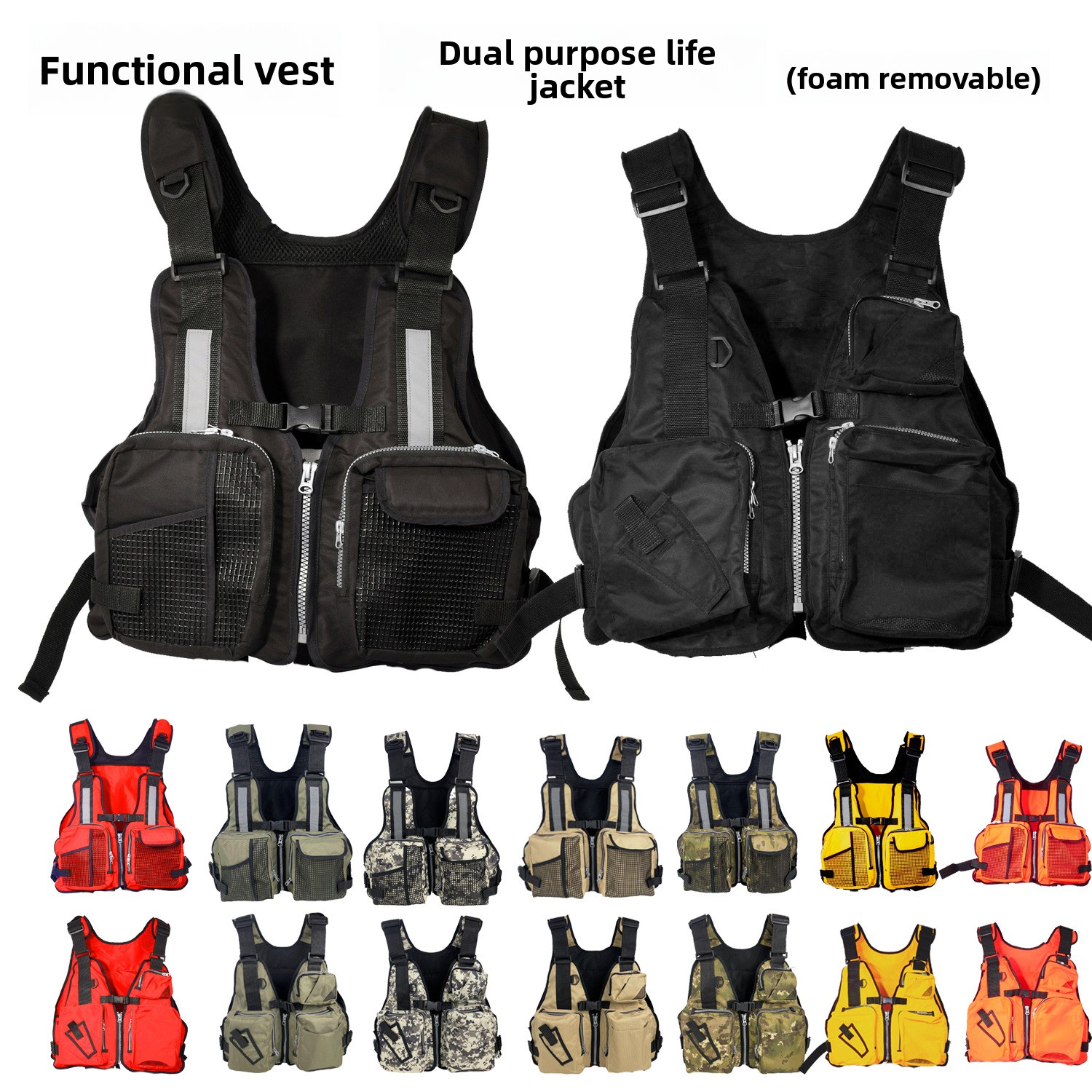 Fishing Vest Jacket - Lure Fishing Life Jacket for Adult