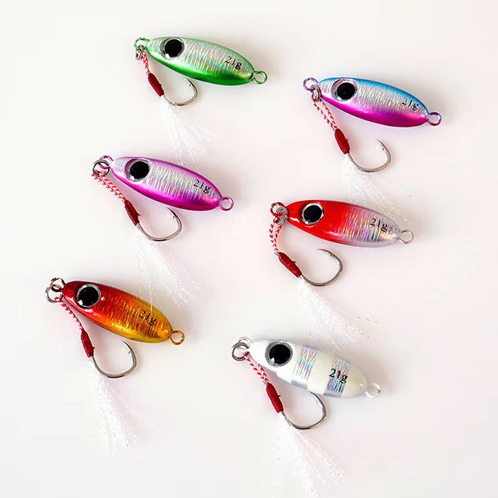 Jig Head Lure - 6pcs Micro Metal Jigging Fishing Lures