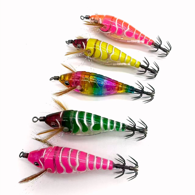 Fishing Equipment Japan - Luminous Wooden Shrimp Squid EGI Jig