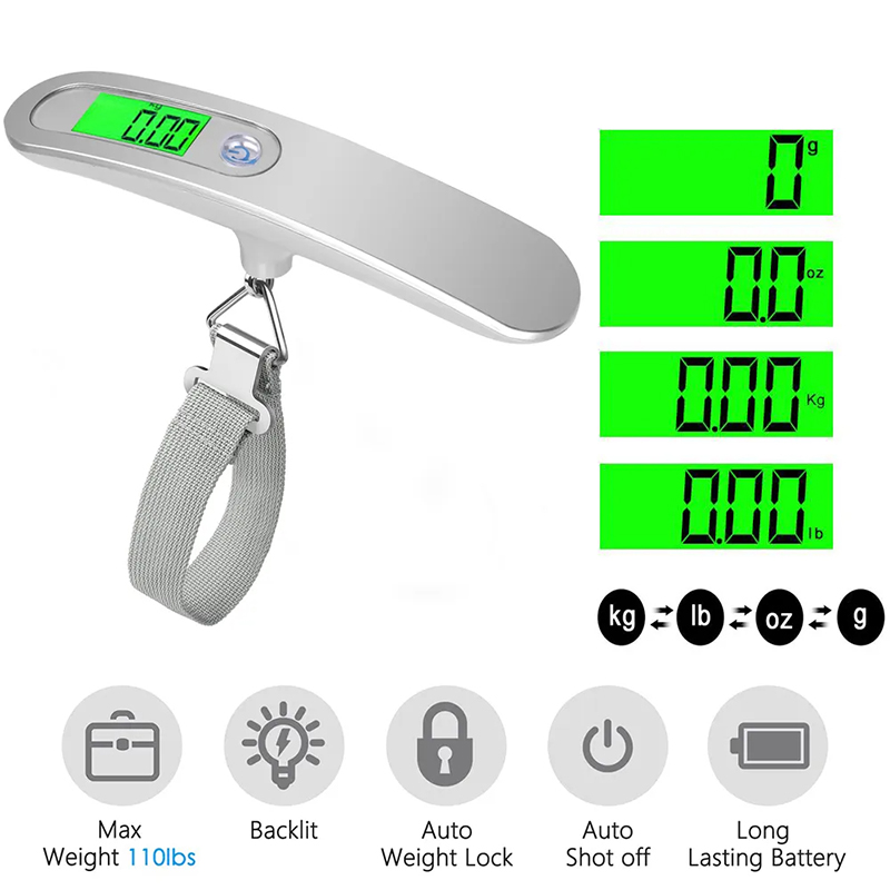 Fishing Equipment Stores - 50kg/110 Pound Portable Hanging Electronic Luggage
