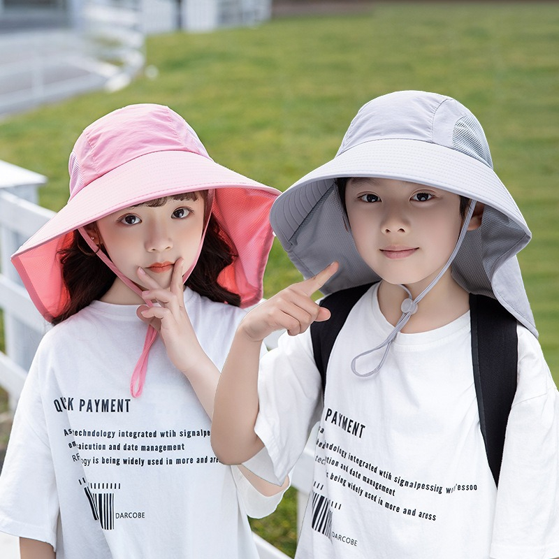 Kids Sun Hat with Neck Flap UV - Fishing Equipment Kids 评论和价格