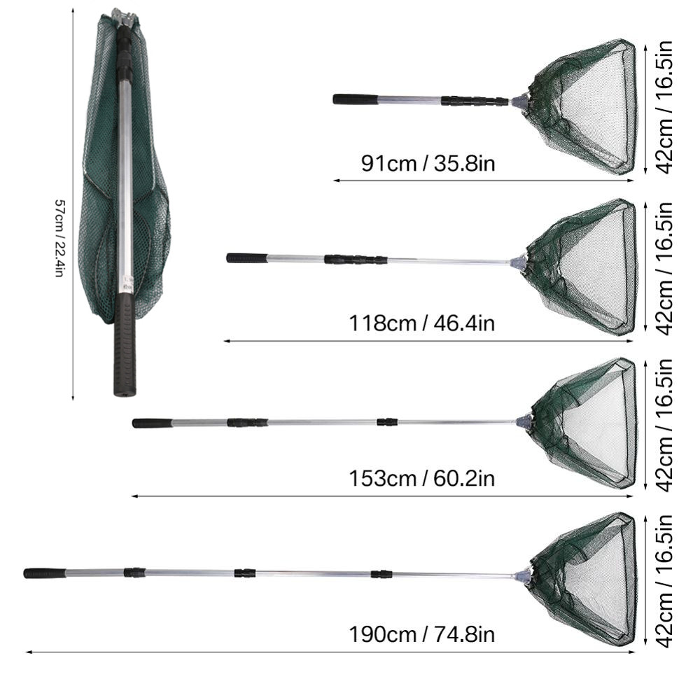 190cm 92cm 55cm Telescopic Lan - Landing Net Telescopic 评论和价格