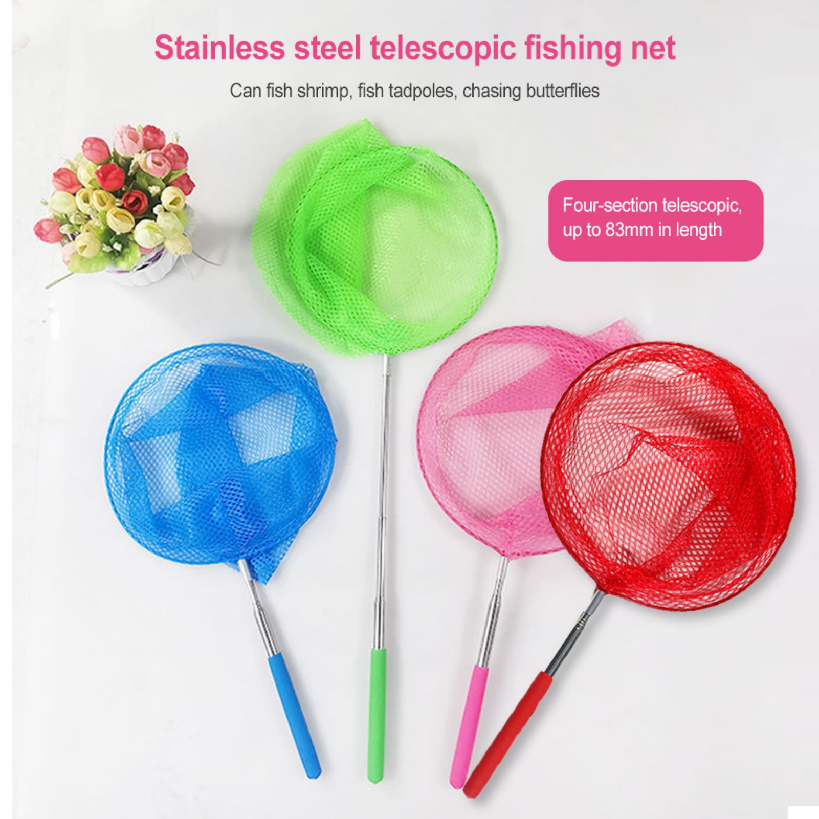 Mini Fishing Net Colorful Anti - Landing Net Telescopic 评论和价格