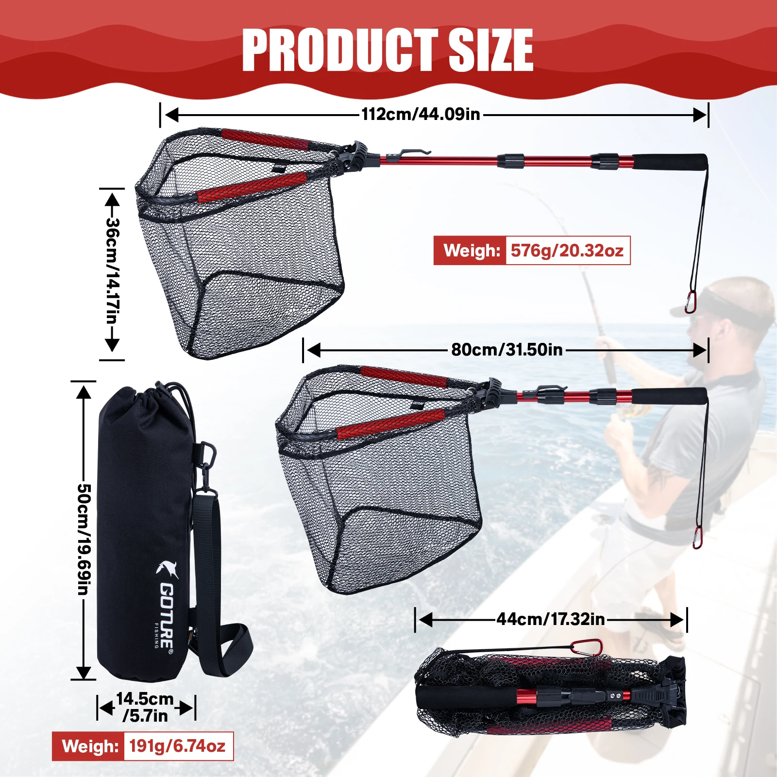 Goture Folding Fishing Brail N - Landing Net Telescopic 评论和价格