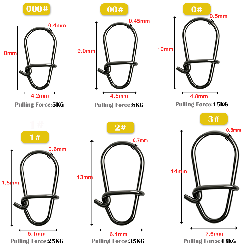 GOBAIT 100Pcs Black Stainless  - Fishing Equipment And Accessories 评论和价格
