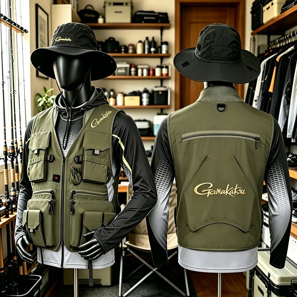 Gamakatsu Men Multi-Pocket Fis - Fishing Vest Jacket 评论和价格