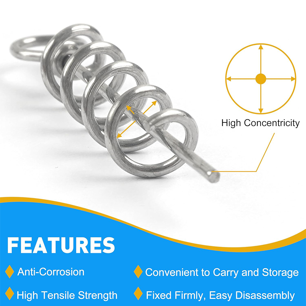 50Pcs Spring Twist Lock Fishin - Fishing Equipment And Accessories 评论和价格