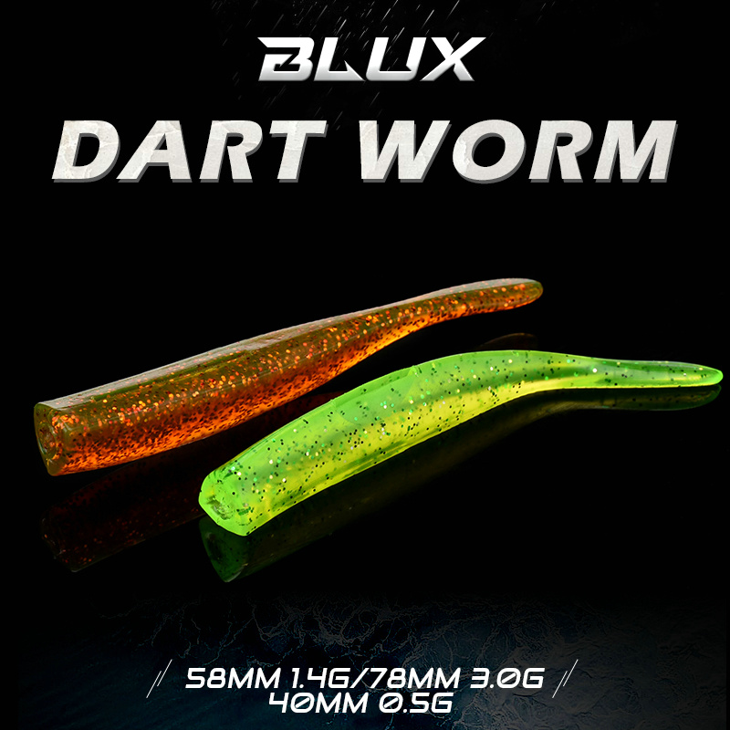 BLUX New Dart Worm Soft Bait 5 - Jig Head Lure 评论和价格