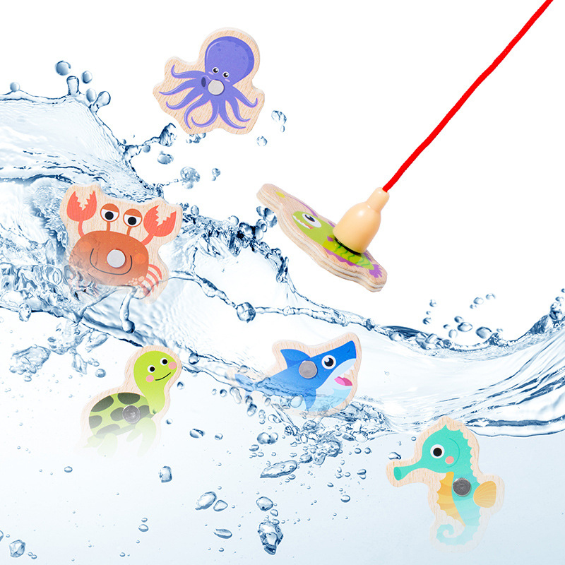 Wooden Magnetic Fishing Toys f - Fishing Equipment Kids 评论和价格