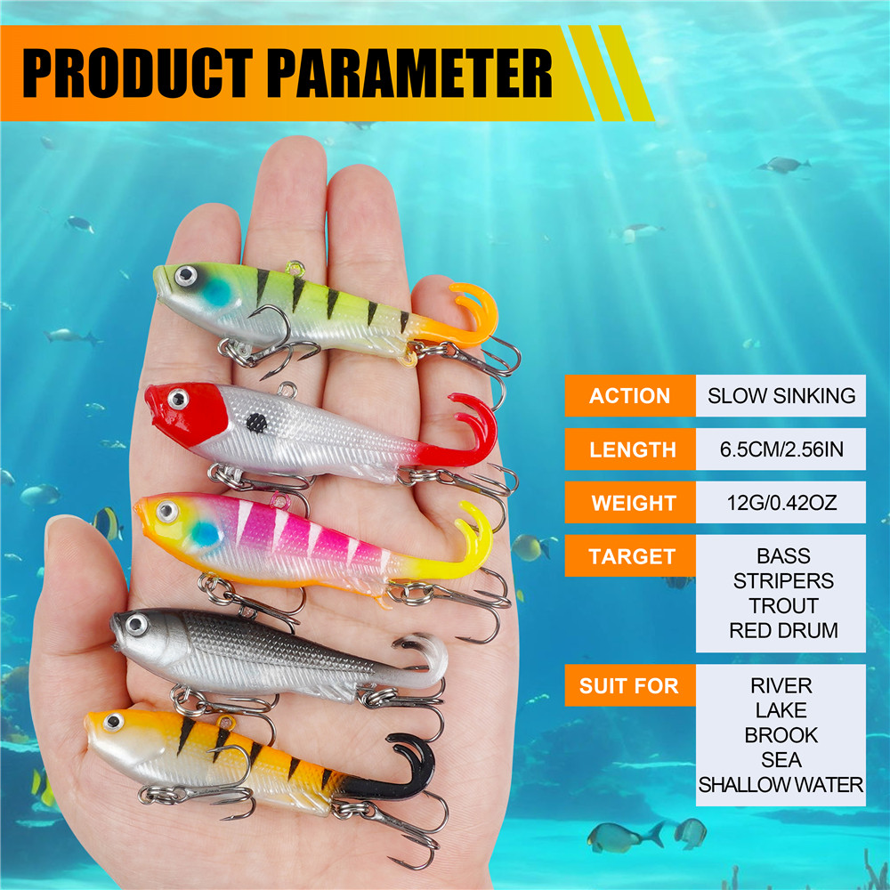 5Pcs Pre-Rigged Jig Head Wobbl - Jig Head Lure 评论和价格