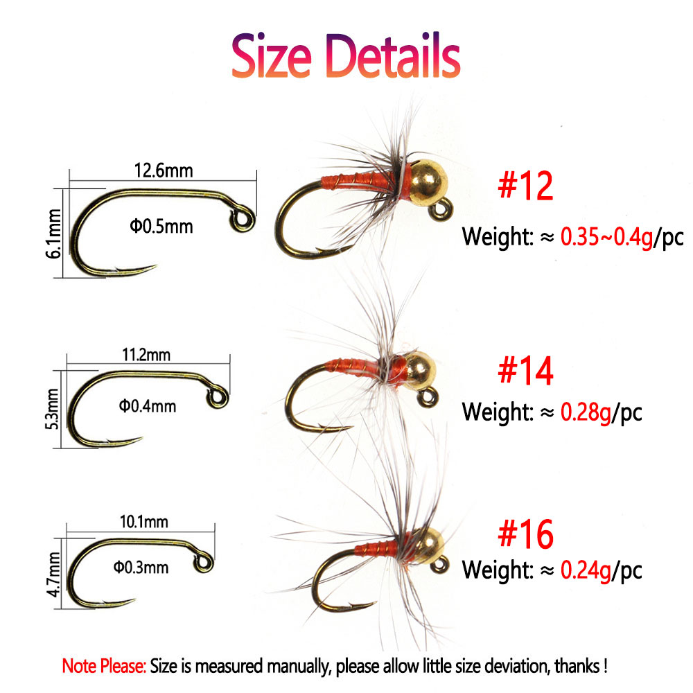 Bimoo 6pcs #12# 14 #16 Tungste - Jig Head Lure 评论和价格