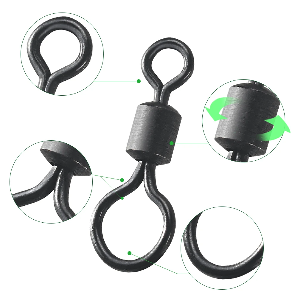 100pcs Carp Fishing Swivel Big - Fishing Equipment And Accessories 评论和价格