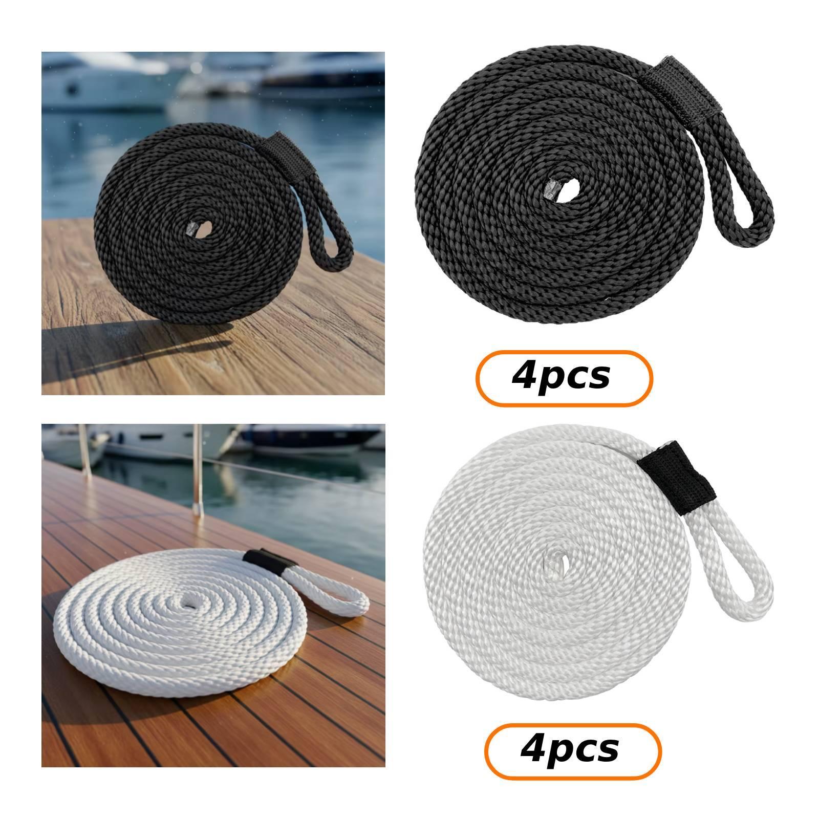 4 Pieces Docklines Mooring Rop - Braided Fishing Line 评论和价格