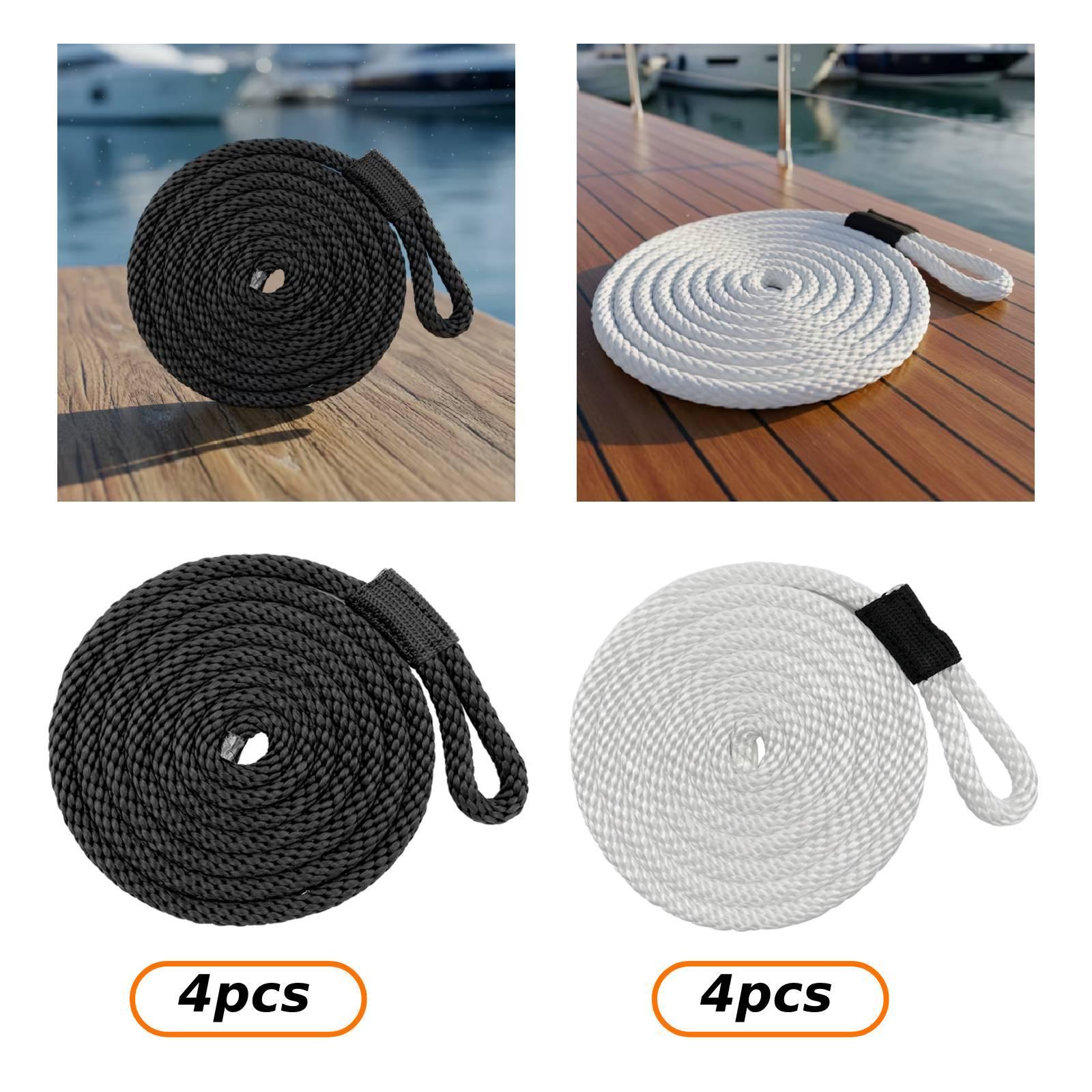 4 Pieces Docklines Mooring Rop - Braided Fishing Line 评论和价格