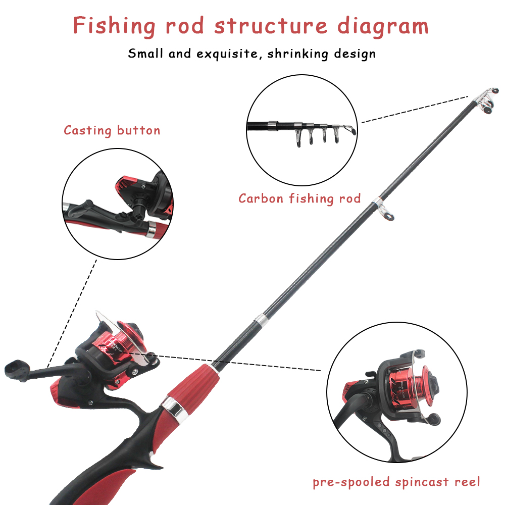 Kids Fishing Pole Set Fishing  - Fishing Equipment Kids 评论和价格